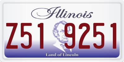 IL license plate Z519251