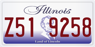 IL license plate Z519258