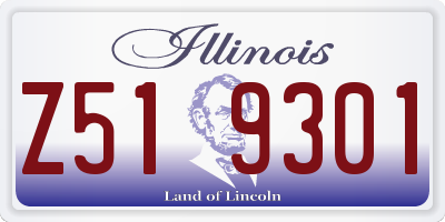 IL license plate Z519301
