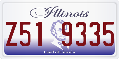 IL license plate Z519335