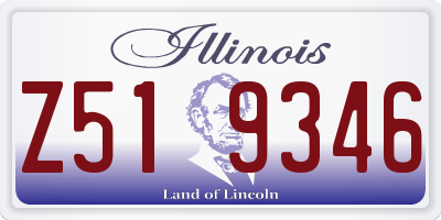 IL license plate Z519346