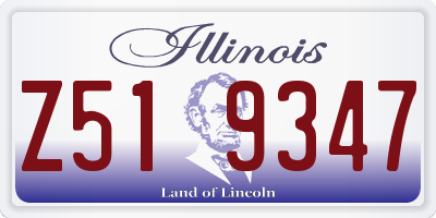 IL license plate Z519347
