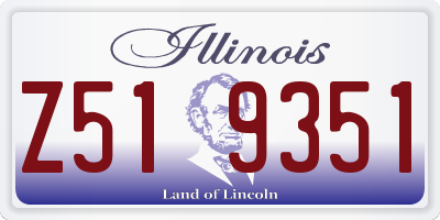 IL license plate Z519351