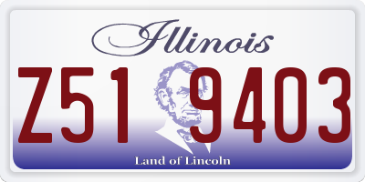 IL license plate Z519403