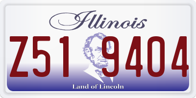 IL license plate Z519404