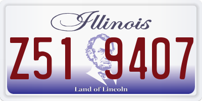 IL license plate Z519407