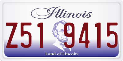 IL license plate Z519415