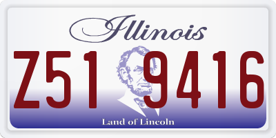 IL license plate Z519416