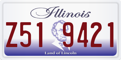 IL license plate Z519421