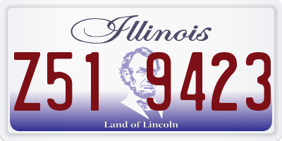 IL license plate Z519423