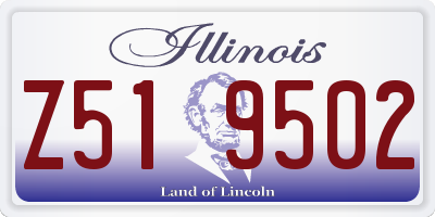IL license plate Z519502