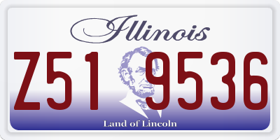 IL license plate Z519536
