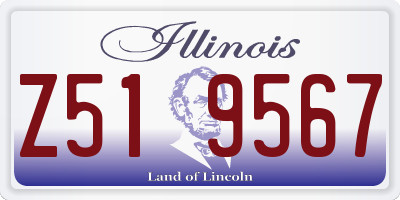 IL license plate Z519567