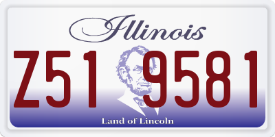 IL license plate Z519581