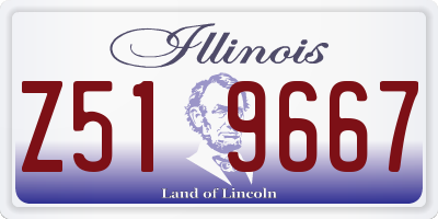IL license plate Z519667