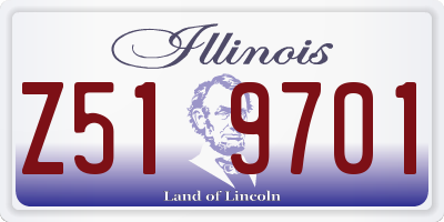 IL license plate Z519701