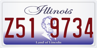 IL license plate Z519734