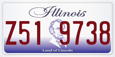 IL license plate Z519738