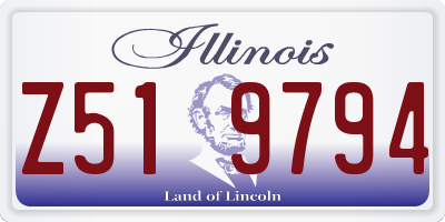 IL license plate Z519794