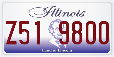 IL license plate Z519800
