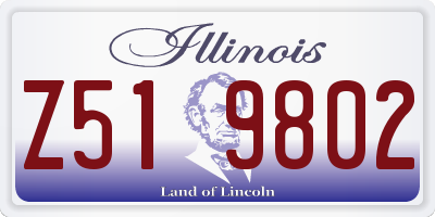 IL license plate Z519802