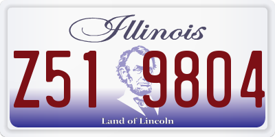 IL license plate Z519804