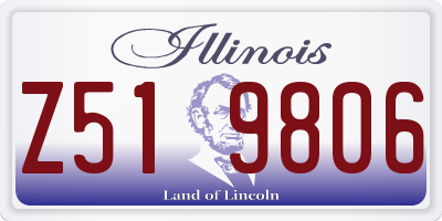 IL license plate Z519806