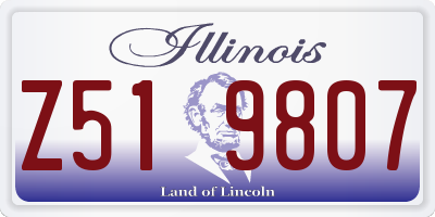 IL license plate Z519807
