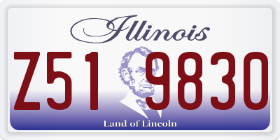 IL license plate Z519830
