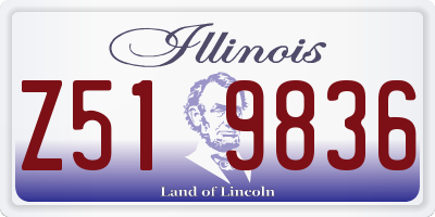 IL license plate Z519836