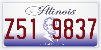 IL license plate Z519837