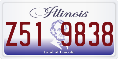 IL license plate Z519838