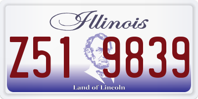 IL license plate Z519839