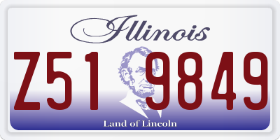 IL license plate Z519849