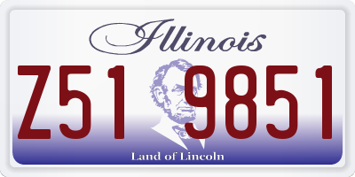 IL license plate Z519851