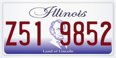 IL license plate Z519852