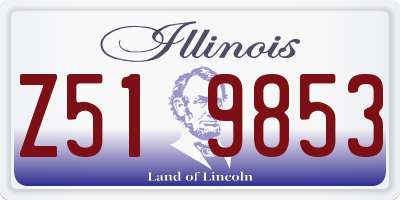 IL license plate Z519853