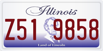 IL license plate Z519858