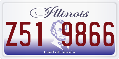 IL license plate Z519866