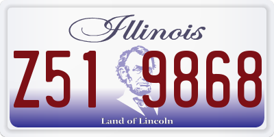IL license plate Z519868