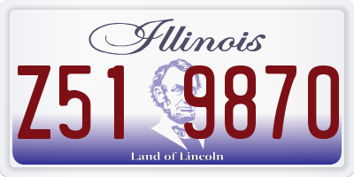 IL license plate Z519870