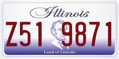 IL license plate Z519871