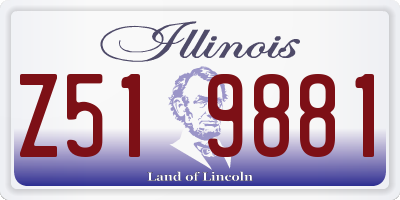 IL license plate Z519881