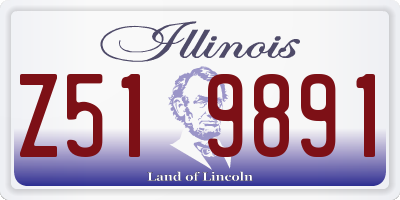 IL license plate Z519891