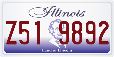 IL license plate Z519892