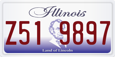 IL license plate Z519897