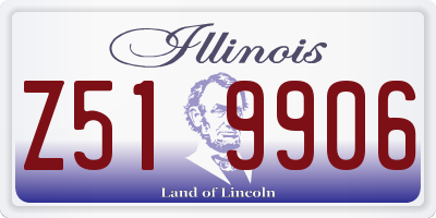 IL license plate Z519906
