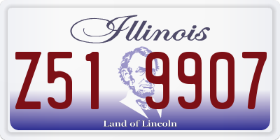 IL license plate Z519907