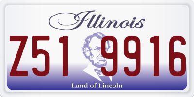 IL license plate Z519916