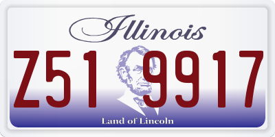 IL license plate Z519917